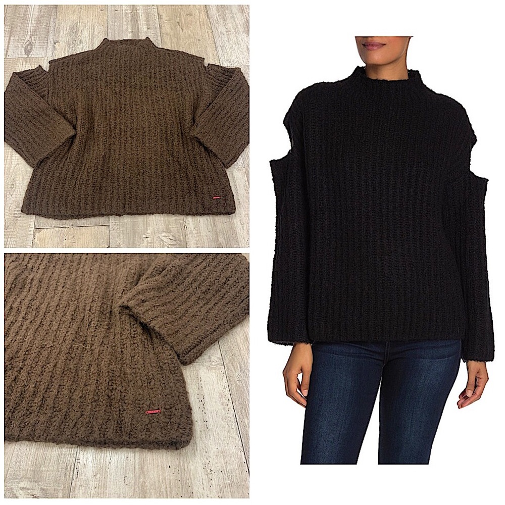 n:Philanthropy Brantley Chunky Knit Sweater with Cutouts